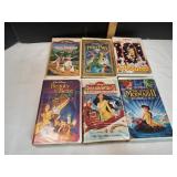 (6) Vtg Disney VHS Movies