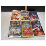 (6) Vtg Disney VHS Movies