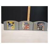 (3) Nintendo 64 (N64) Video Games
