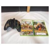 (1) Xbox 360 Controller w/ (2) Xbox 360 Games