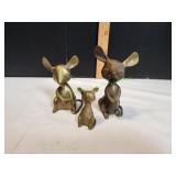 (3) Brass Mice