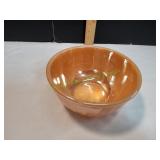 Vtg Fire-King Peach Lustre Swirl Mixing Bowl