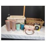 (2) Organize Totes w/ Insulated Cups & More