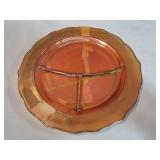 Normandie Bouquet & Lattice Divided Grill Plate