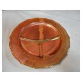 Normandie Bouquet & Lattice Divided Grill Plate