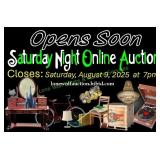 CHECK OUT OUR SATURDAY NIGHT ONLINE AUCTION