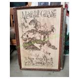 Vtg Mardi Gras Poster from New Orleans 1980