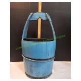 Primitive Wood Well Water Bucket