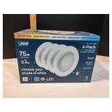 Fiet Electric 75w Flood Recessed Downlights, 4ct