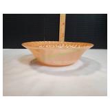 Anchor Hocking Peach Luster Swirl Serving Bowl