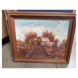 Framed Barn Panting by Mary Booth