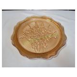 Jeannette Glass Iris & Herringbone Platter