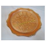 Jeannette Glass Iris & Herringbone Platter