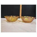 (2) Indiana Glass Carnival Sunflower Bowls