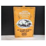 11x17 Creamed Possum Metal Sign