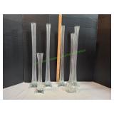 (4) 28", (1) 24" & (1) 16" Tower Vases