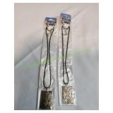 (2) Necklaces w/ Attack on Titans Pendants
