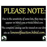 PLEASE VISIT OUR WEBSITE lonewolfauction.hibid.com