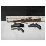 Mini Replica Long Rifle, Revolver & Pirate Pistol