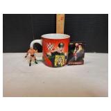 Wrestling Coffee Mug, Trading Card & Figure