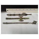 (3) Miniature Replica Metal Weapons