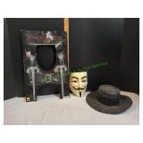 V for Vendetta Mask, Hate & Dagger Belt