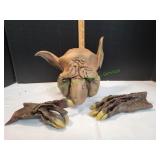 Vtg Nu-Skin Rubber Goblin Mask & Hands