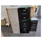 (2)4-Drawer Filing Cabinets w/(1)3-Drawer Cabinet (2)4-Drawer Filing Cabinets w/(1)3-Drawer Cabinet