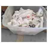 Tote of PVC Couplings, Pipes, P-Traps & More Tote of PVC Couplings, Pipes, P-Traps & More