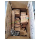 Box of Light Fixtures, Wall Plates, Mounts & More Box of Light Fixtures, Wall Plates, Mounts & More