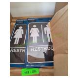 (2) Restroom Signs (2) Restroom Signs