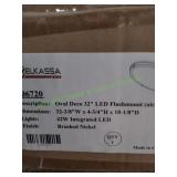Belkassa Light Oval Deco 32" LED Flushmount Light Belkassa Light Oval Deco 32" LED Flushmount Light