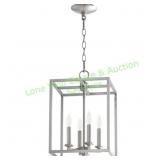 Quorum Cuboid Satin Nickel Entry Chandelier Quorum Cuboid Satin Nickel Entry Chandelier
