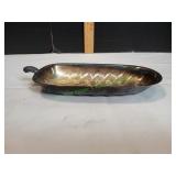 Vtg International Silver Banana Leaf Dish