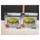(2) Dips on Ice 2pc Nesting Bowl Set