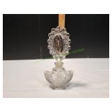 Vtg Art Deco Glass Perfume Bottle