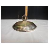 Vtg Silver Plated Round Serving Bowl Lid