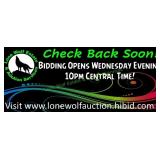 BIDDING OPENS WEDNESDAY, August 20th at 10PM