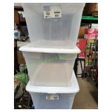 (3) Storage Totes w/ Lids
