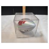 Max Life Signed Mini Football in Display Case