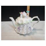 Vtg Teleflora Tea Party Teapot