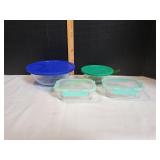 Pyrex Mixing Bowls w/ Lids & Storage Bowls