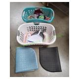 Laundry Baskets w/ Door Mats, Dust Pans & More