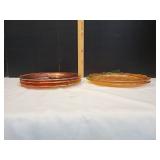 Marigold Carnival Glass Plates