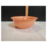Vtg Pyrex 323 Peach Clear Bottom Mixing Bowl