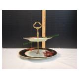 Mikasa L3467 Christmas Eve 2-Tier Serving Platter