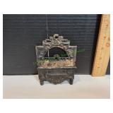 Vtg Cast Iron Match Holder