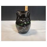 Vtg Asian Style Double Handle Bud Vase
