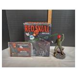 Red Skull Resin Statue