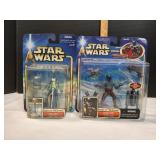 (2) Star Wars Attack of the Clones Action Figures
